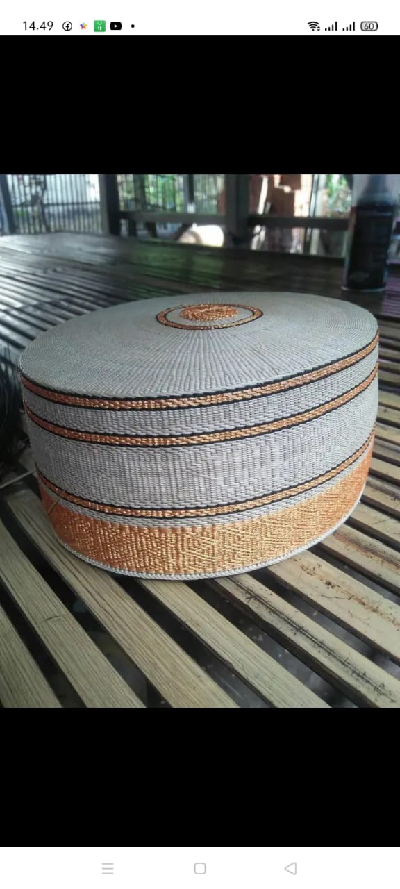 Songkok Guru Putih Bis Hitam