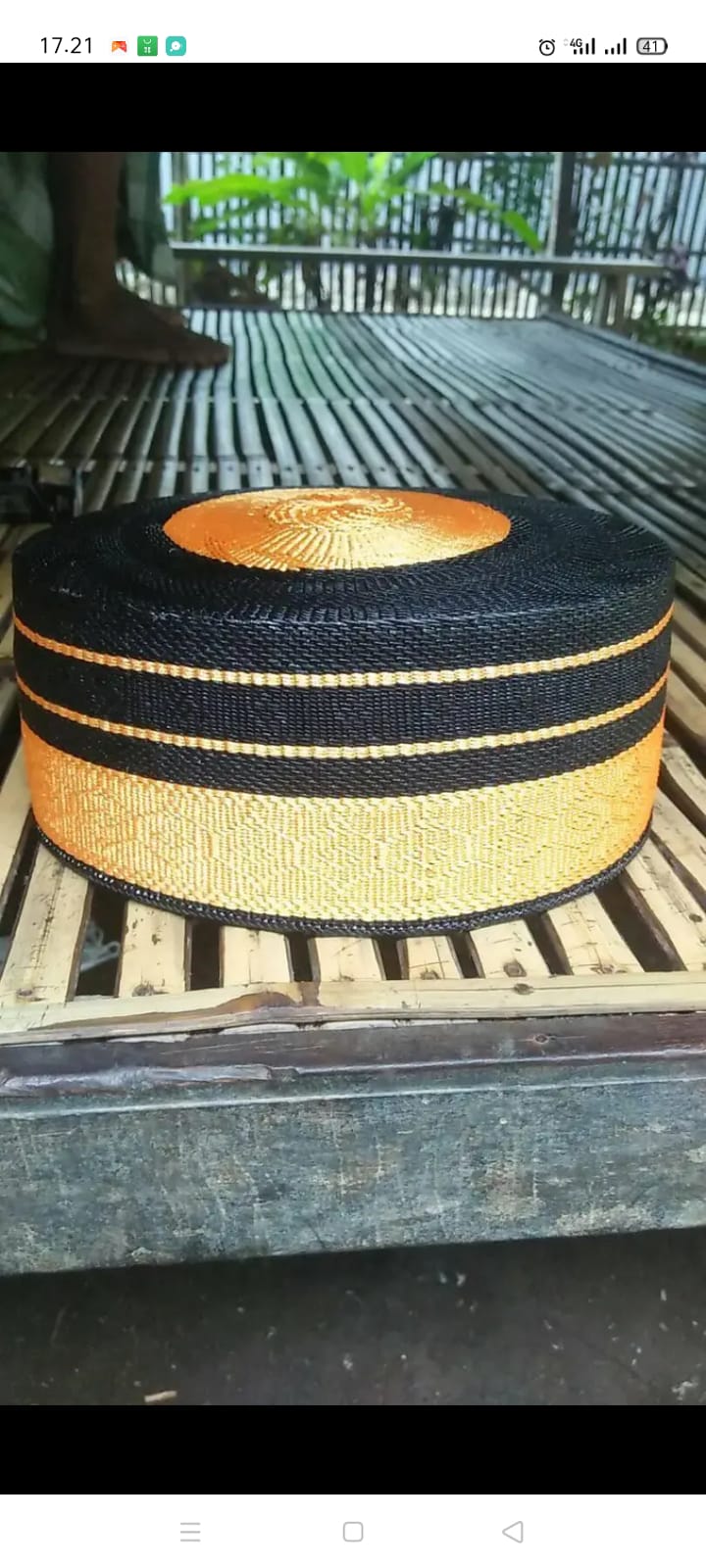 Songkok Guru Benang Emas (Hitam)